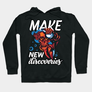 Make New Discoveries Skull Mad Scientist or Chemist Hoodie